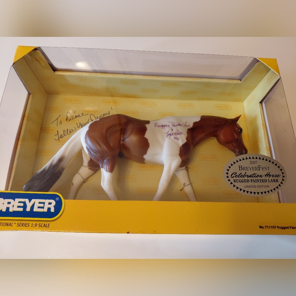 Breyer Model Rugged Painted Lark LE 2007 Breyerfest #711107 Lynn Palm Autograph